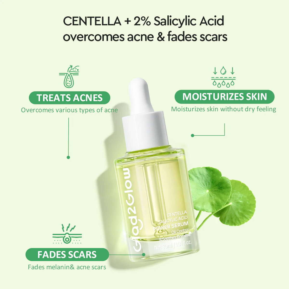 Centella 2% Salicylic Acid Power Clear Acne Serum - Image 3