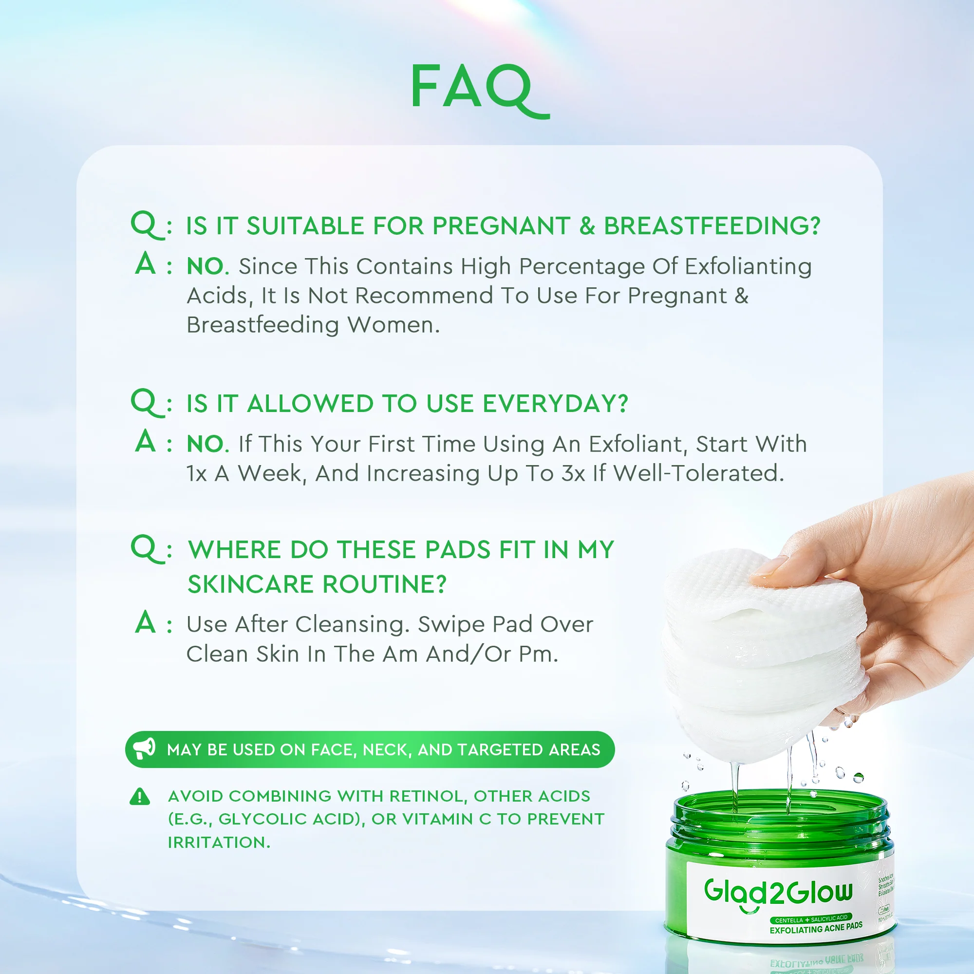 Centella Salicylic Acid Exfoliating Acne Pads - Image 7