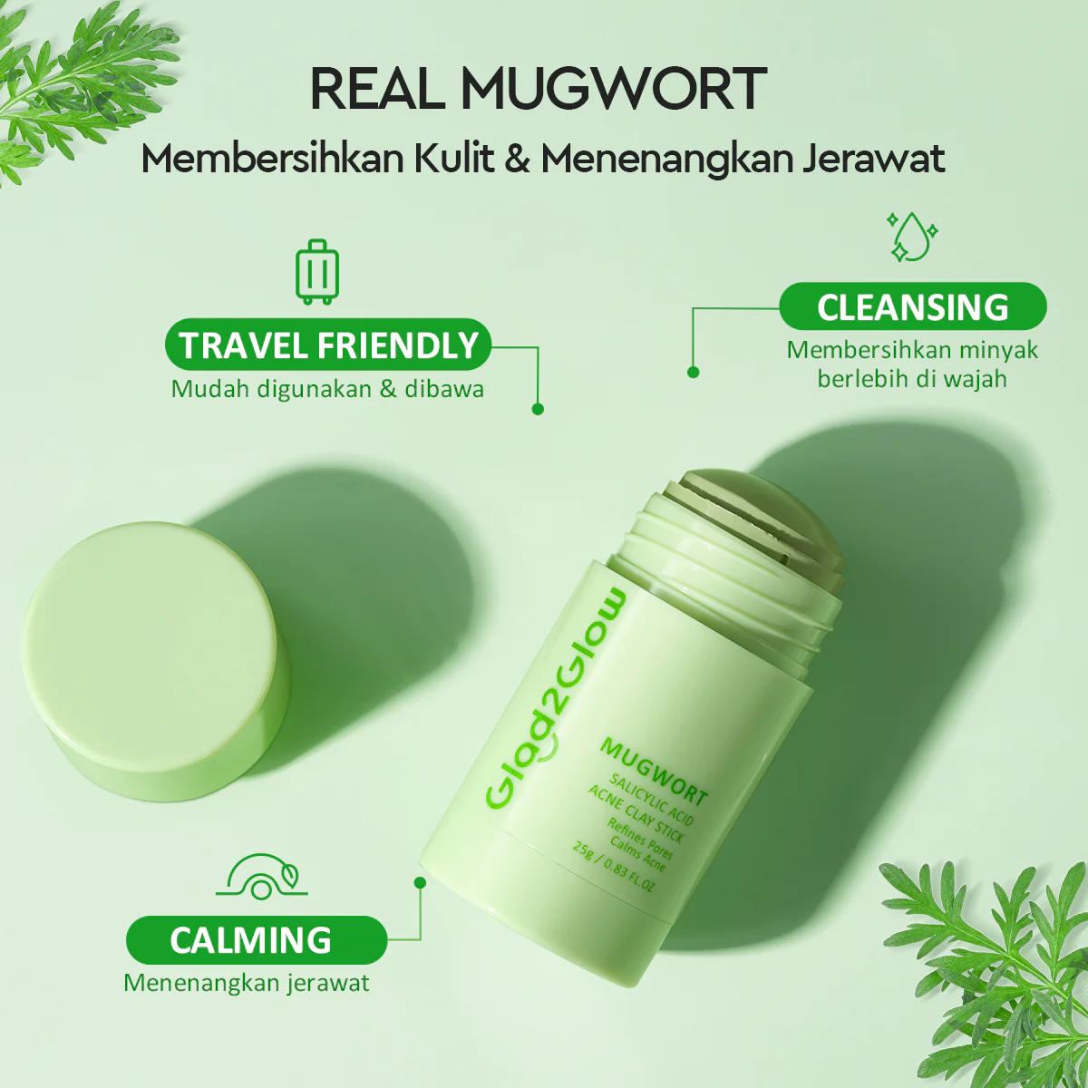 Mugwort Salicylic Acid Acne Clay Stick - Image 3