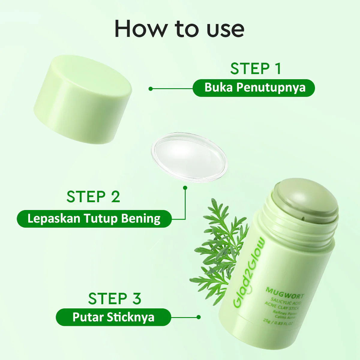 Mugwort Salicylic Acid Acne Clay Stick - Image 7